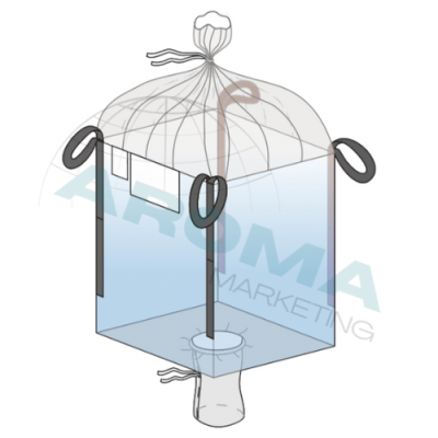 Big Bag 80x80x105 Incarcare FUSTA si Descarcare TUB